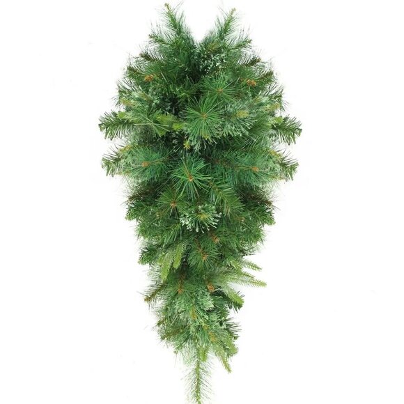 3 ft Jumbo Large Outdoor Faux Pine Teardrop Christmas Swag Artificial Winter - Picture 2 of 7